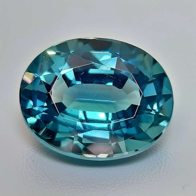 A blue colored Zircon gemstone