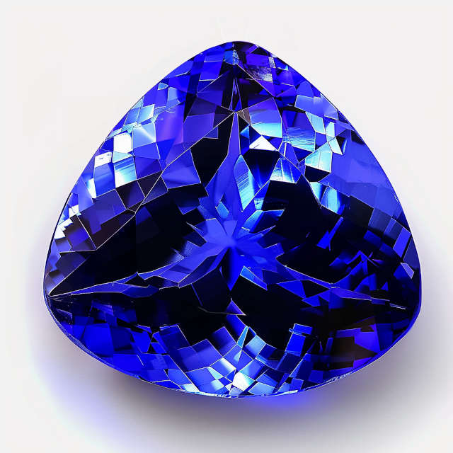 A vivid blue Tanzanite gemstone